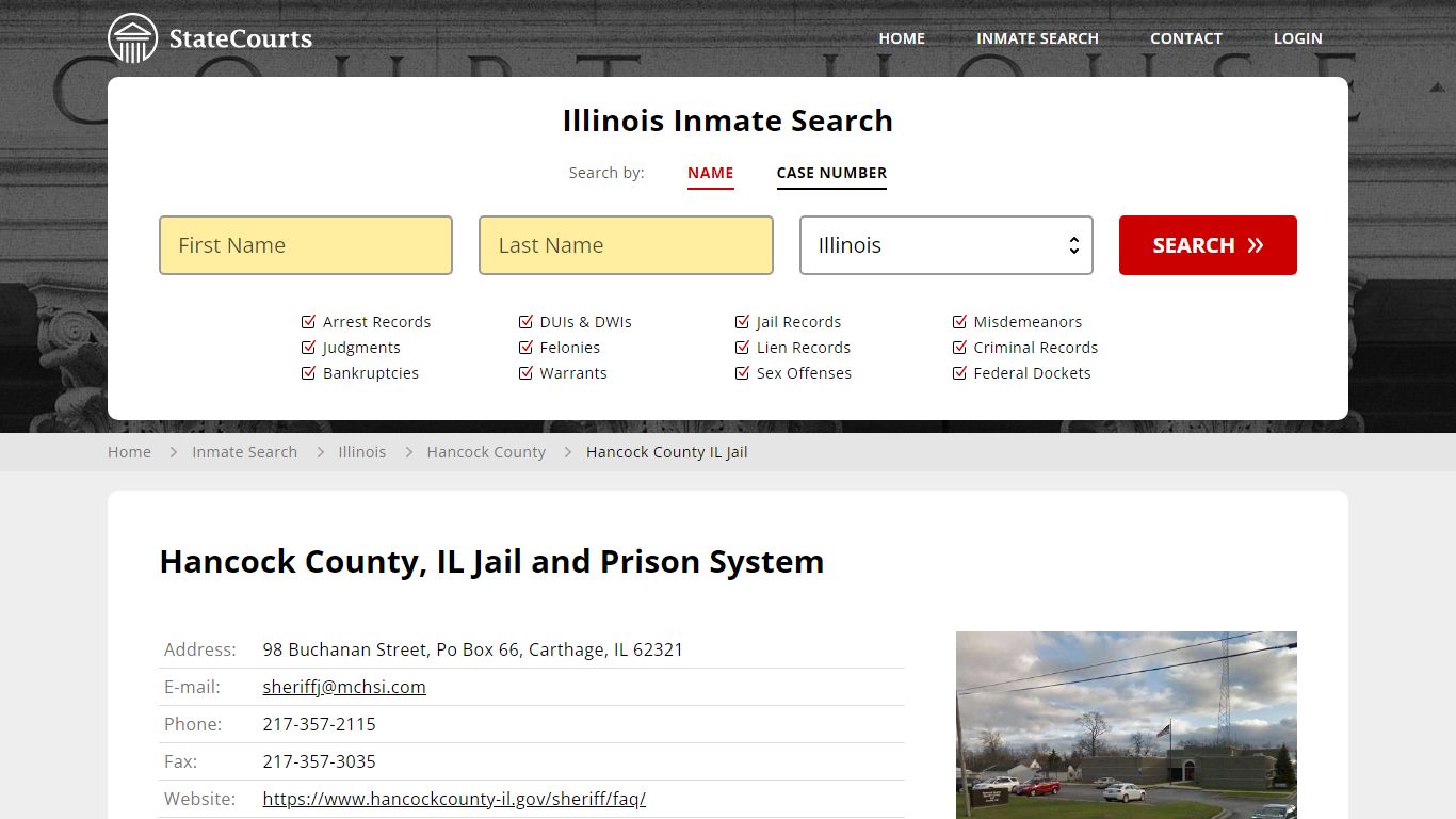 Hancock County IL Jail Inmate Records Search, Illinois - State Courts